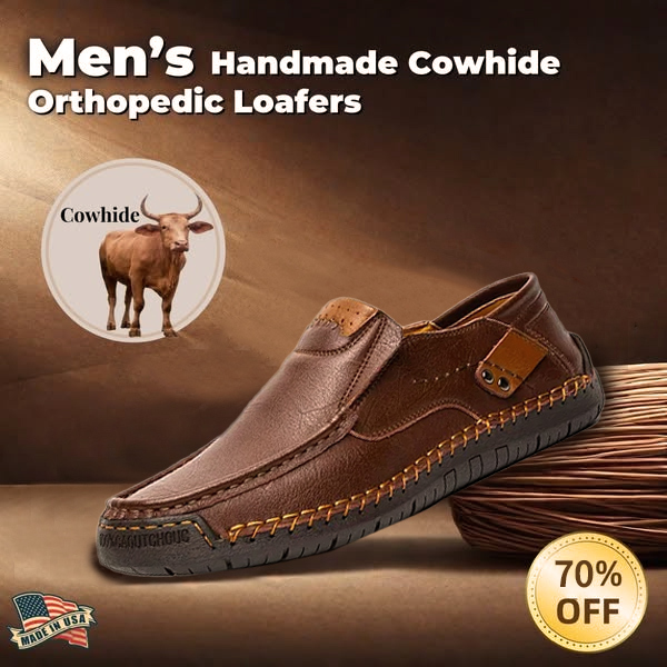 Christmas sale 70% OFF Men's Handmade Genuine Leather Slip-On Loafers