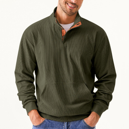 🔥Autumn and Winter Pre-sale🔥Men's Casual Long Sleeve Stand Collar Pullover Sweater
