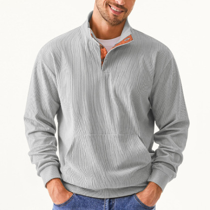🔥Autumn and Winter Pre-sale🔥Men's Casual Long Sleeve Stand Collar Pullover Sweater