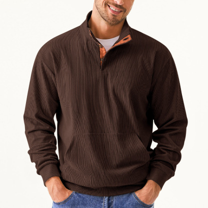 🔥Autumn and Winter Pre-sale🔥Men's Casual Long Sleeve Stand Collar Pullover Sweater