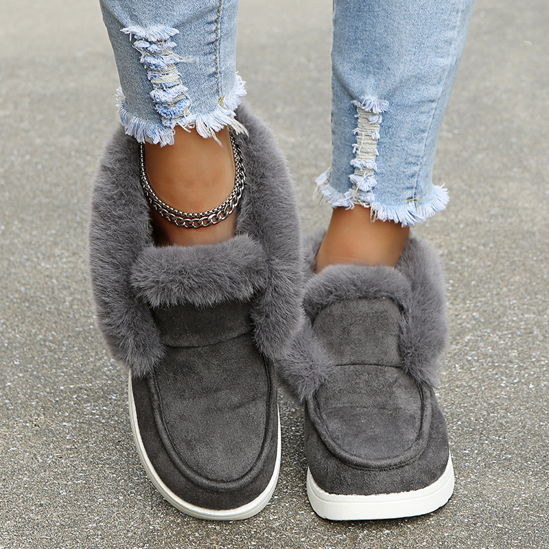 LAST DAY 75% OFF-Women Winter Warm Plush Fur Snow Ankle Boots