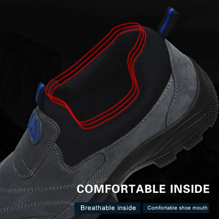 🔥Bestseller - Men Outdoor Waterproof Leather Suede Shoes Casual Walking Hiking Shoes