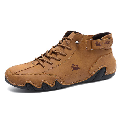 🔥🎁Waterproof Boots Comfortable For Winter，Unisex Italian Handmade Suede Velcro High Boots