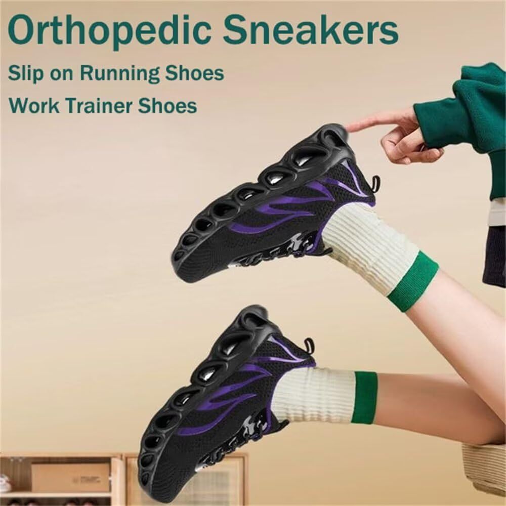 Soft Feel Women's Relieve Foot Pain Perfect Walking Shoes, Orthopedic Shoes Work Trainer Shoes Women for Neuropathy Wide
