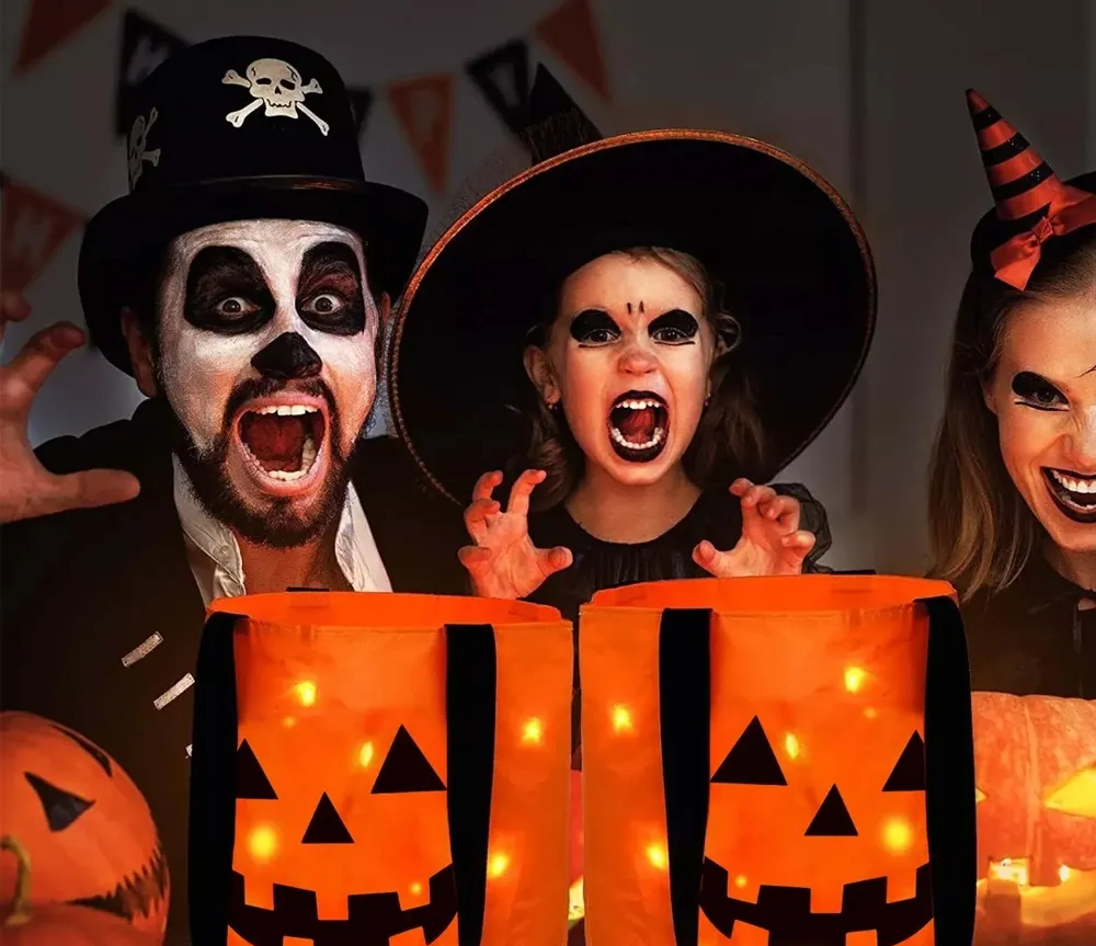 Halloween LED Light Pumpkin Bucket