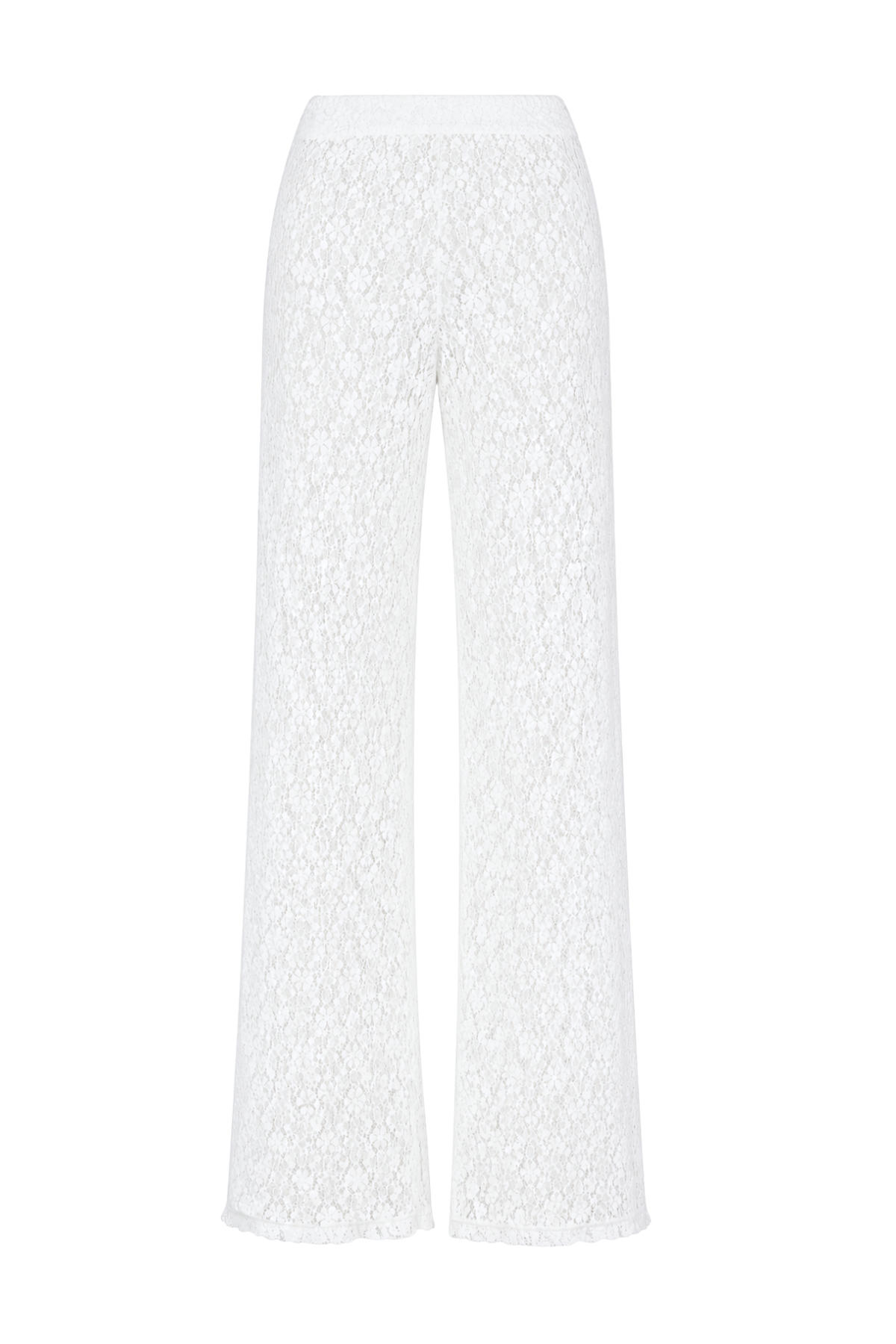 Ivory Lace Cut-Out Two-Piece Set – High-Neck Cap Sleeve Top