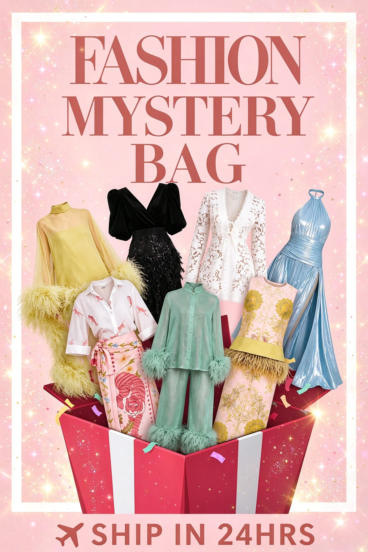 Women's Fashion Mystery Bag Surprise Two Piece Outfits Assorted Styles Set [erp-image:ee36a671141fb6993d5fe4bf]