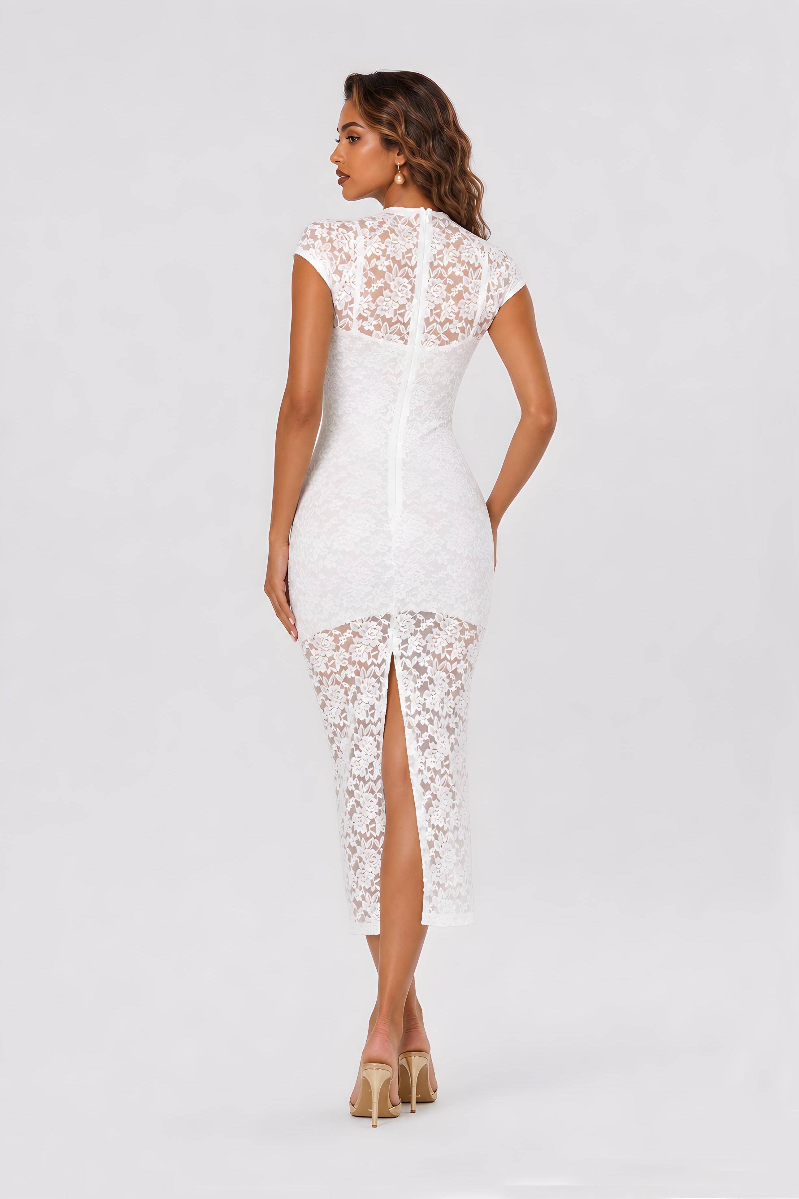 Sexy Slim Fit Floral Lace Dress
