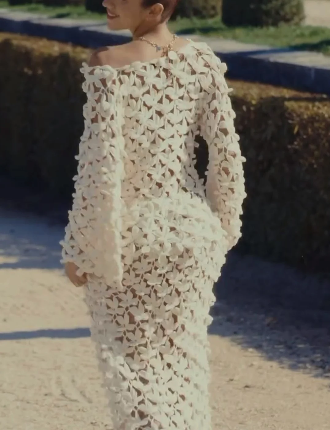 Floral Crochet Open Knit Long Sleeve Top and Maxi Skirt Two Piece Set [erp-image:b1a6c61f7a031d2506d2df7b]