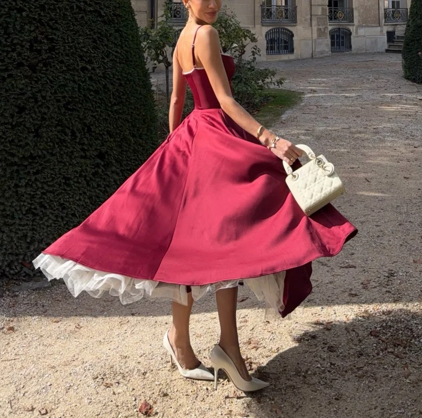 Burgundy Corset Sweetheart Neckline Satin Maxi Dress with Tulle Hem [erp-image:416a34451a91c72a51e094c6]