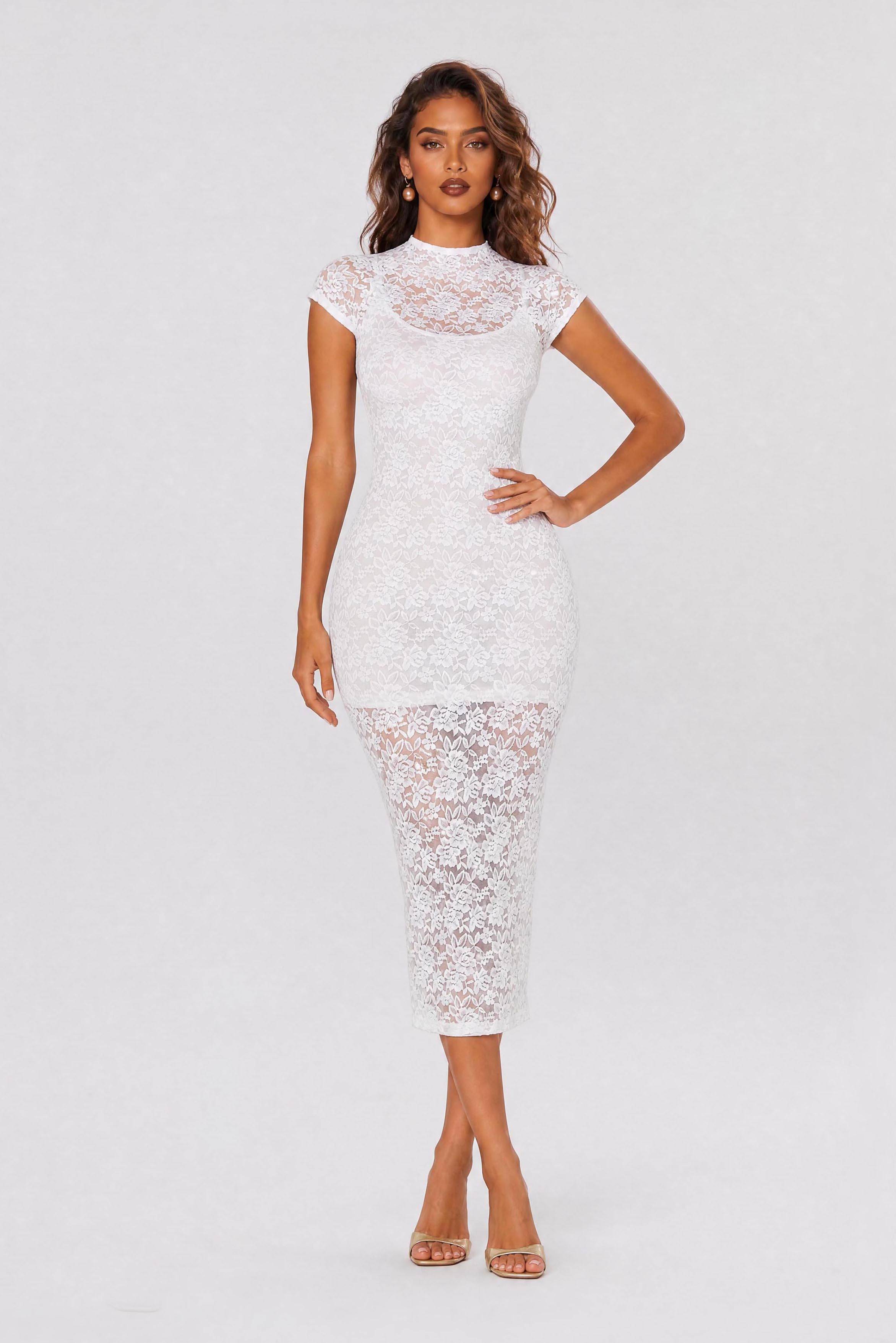 Sexy Slim Fit Floral Lace Dress