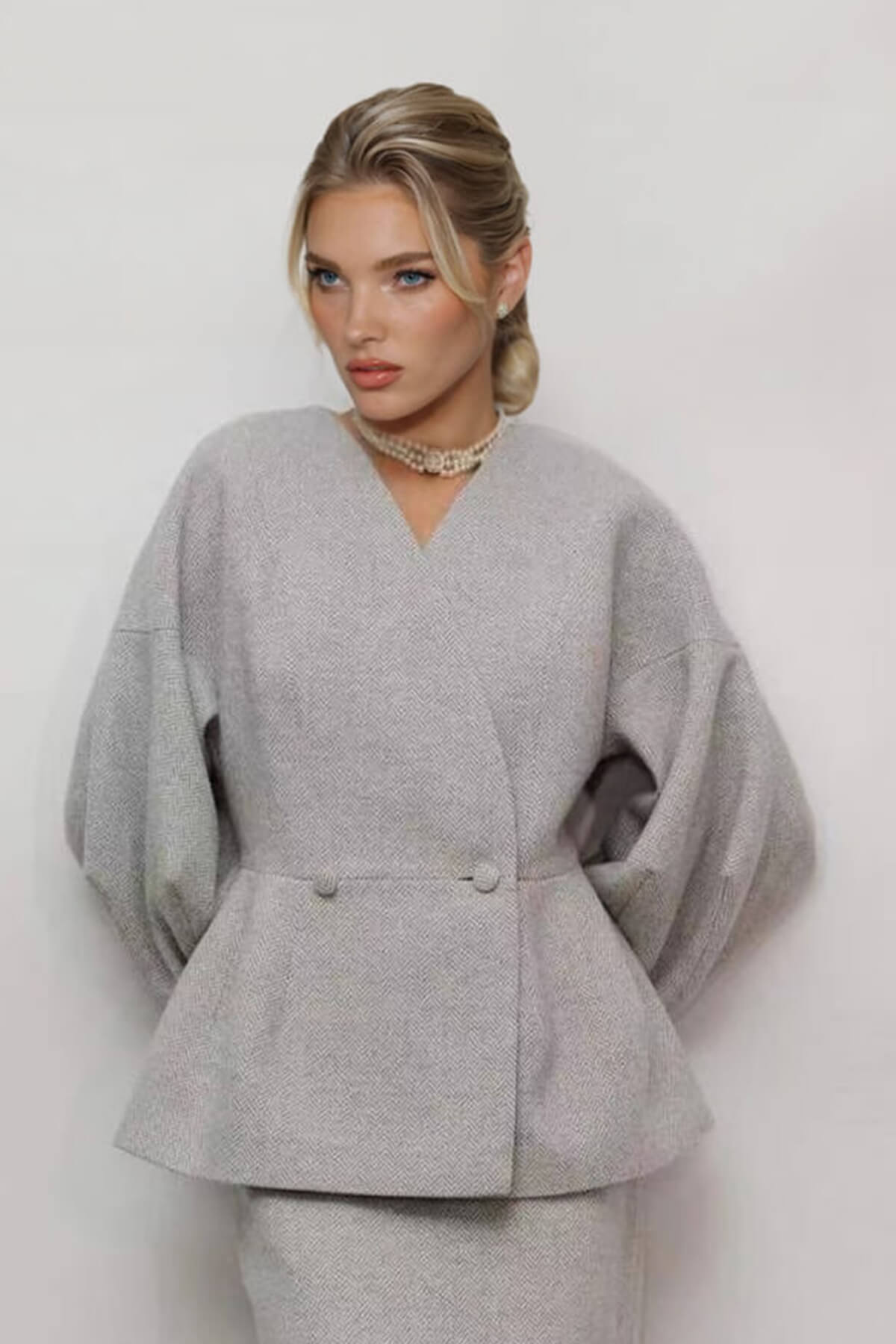 Chic Elegant Solid Drop-Shoulder Loose Top