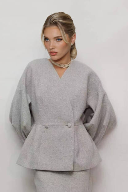 Chic Elegant Solid Drop-Shoulder Loose Top