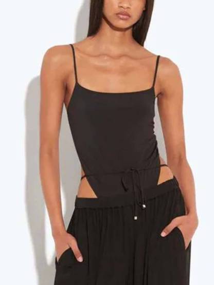 Sexy Backless Spaghetti Strap Bodysuit