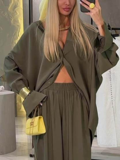 Unique Asymmetric Loose Button-Up Shirt