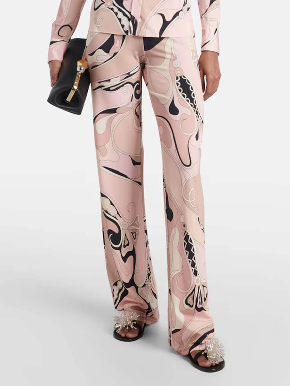 Unique Exquisite Floral Print Slim-Fit Button Shirt