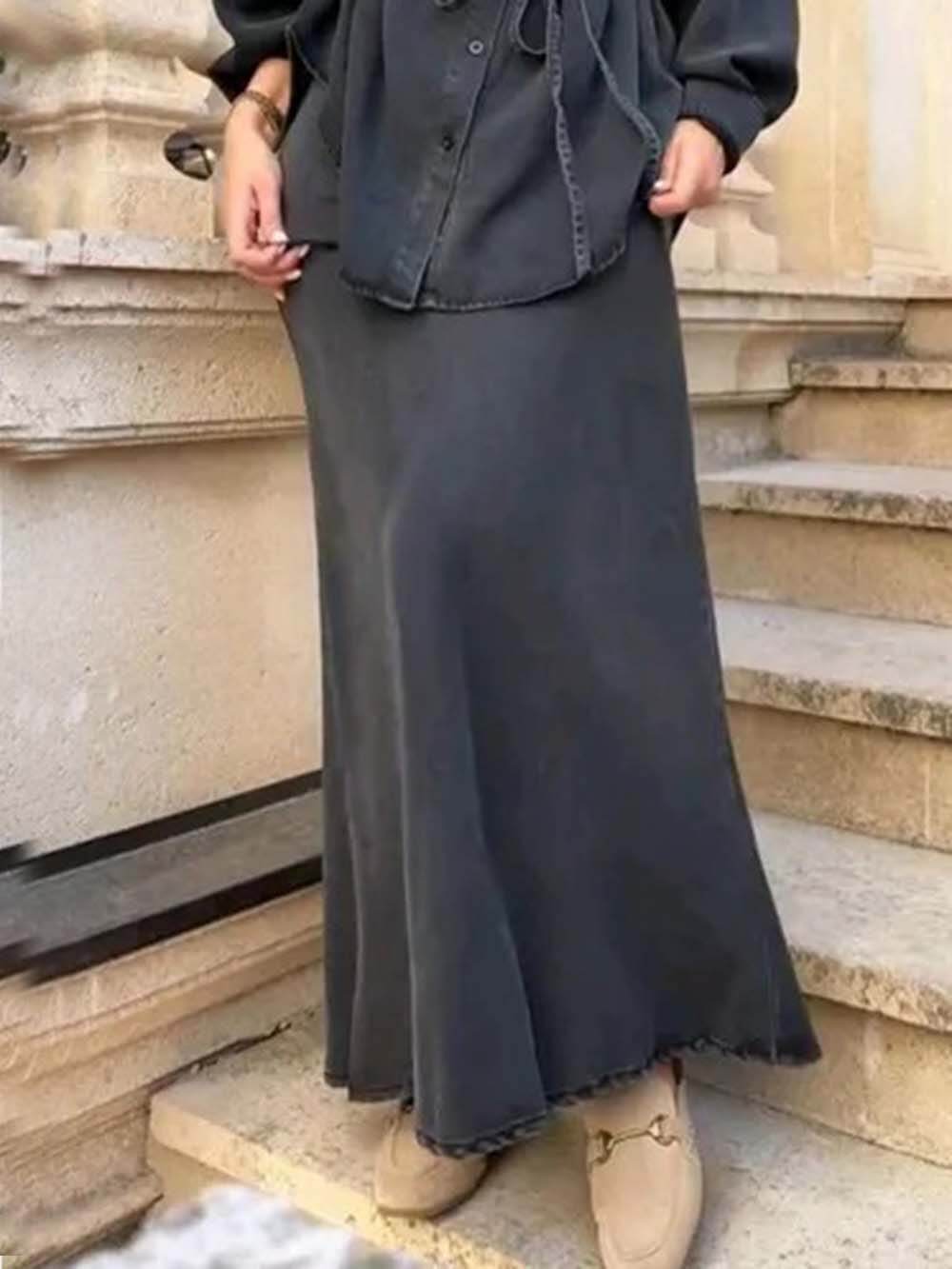 Fashion Casual Tie-Waist Loose Button-Up Top