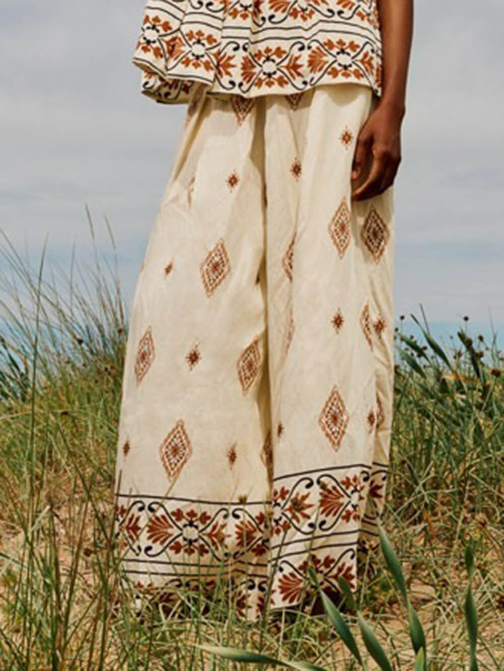 Retro Ethnic Print Sleeveless Tank Top