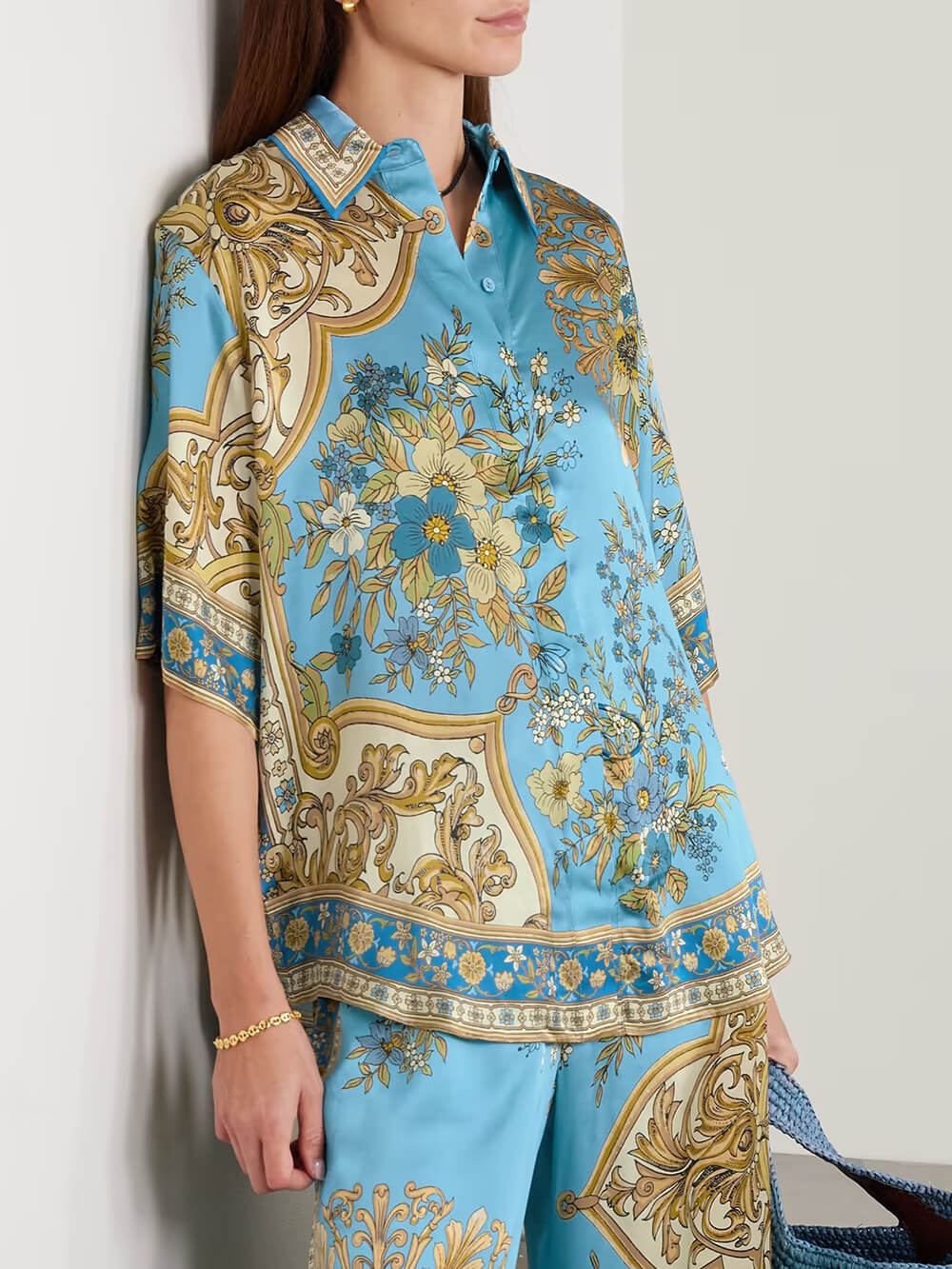 Unique Print Twill Satin Scarf Tank Top – Likemychoice