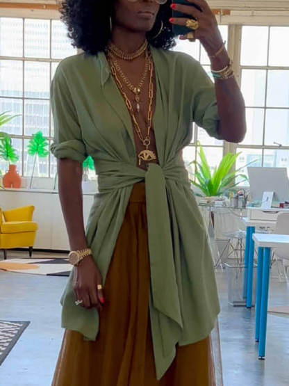 Elegant Mesh A-Line High-Waist Skirt