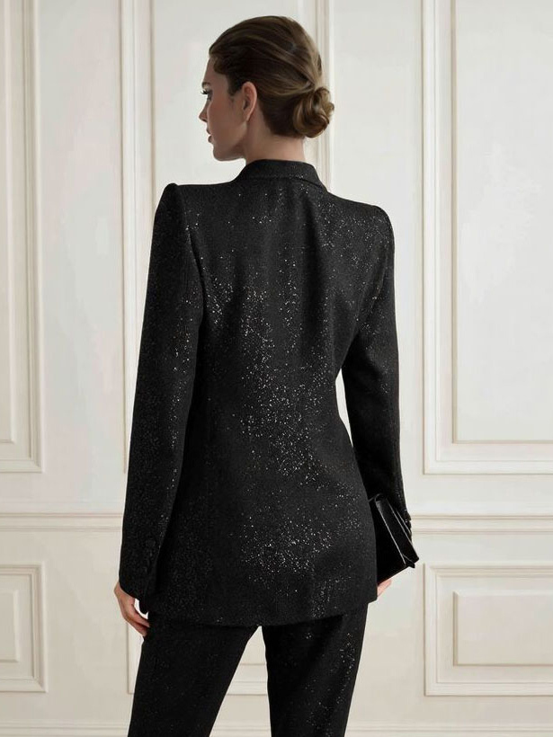 Exquisite Sequin-Embellished Blazer