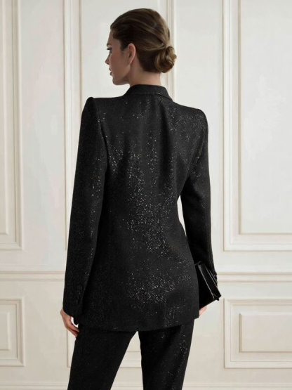 Exquisite Sequin-Embellished Blazer