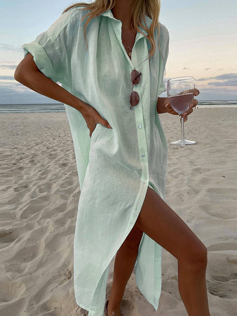 Robe Chemise Maxi Concept Simple Image 1