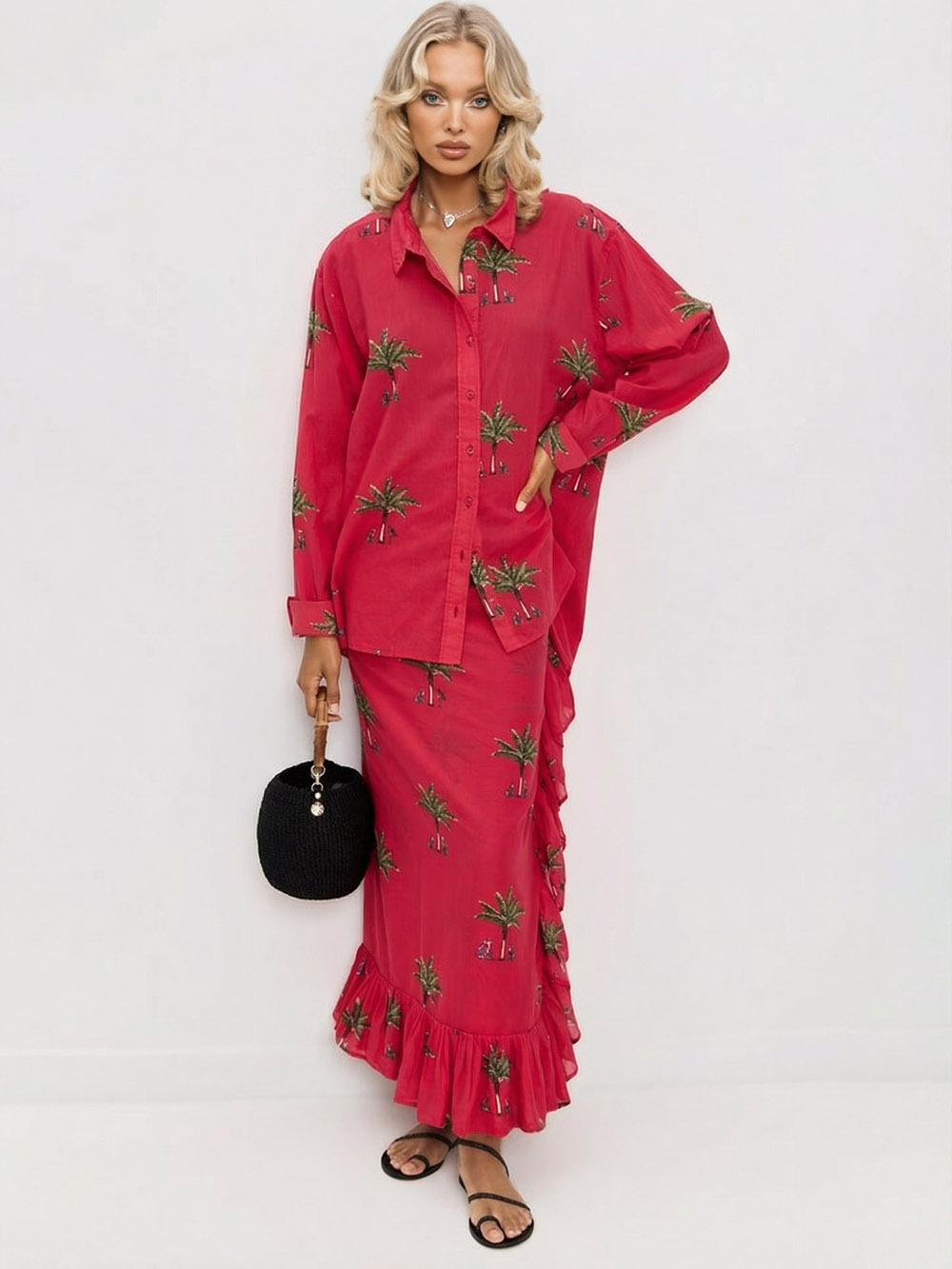 Casual Printed Button-Up Shirt