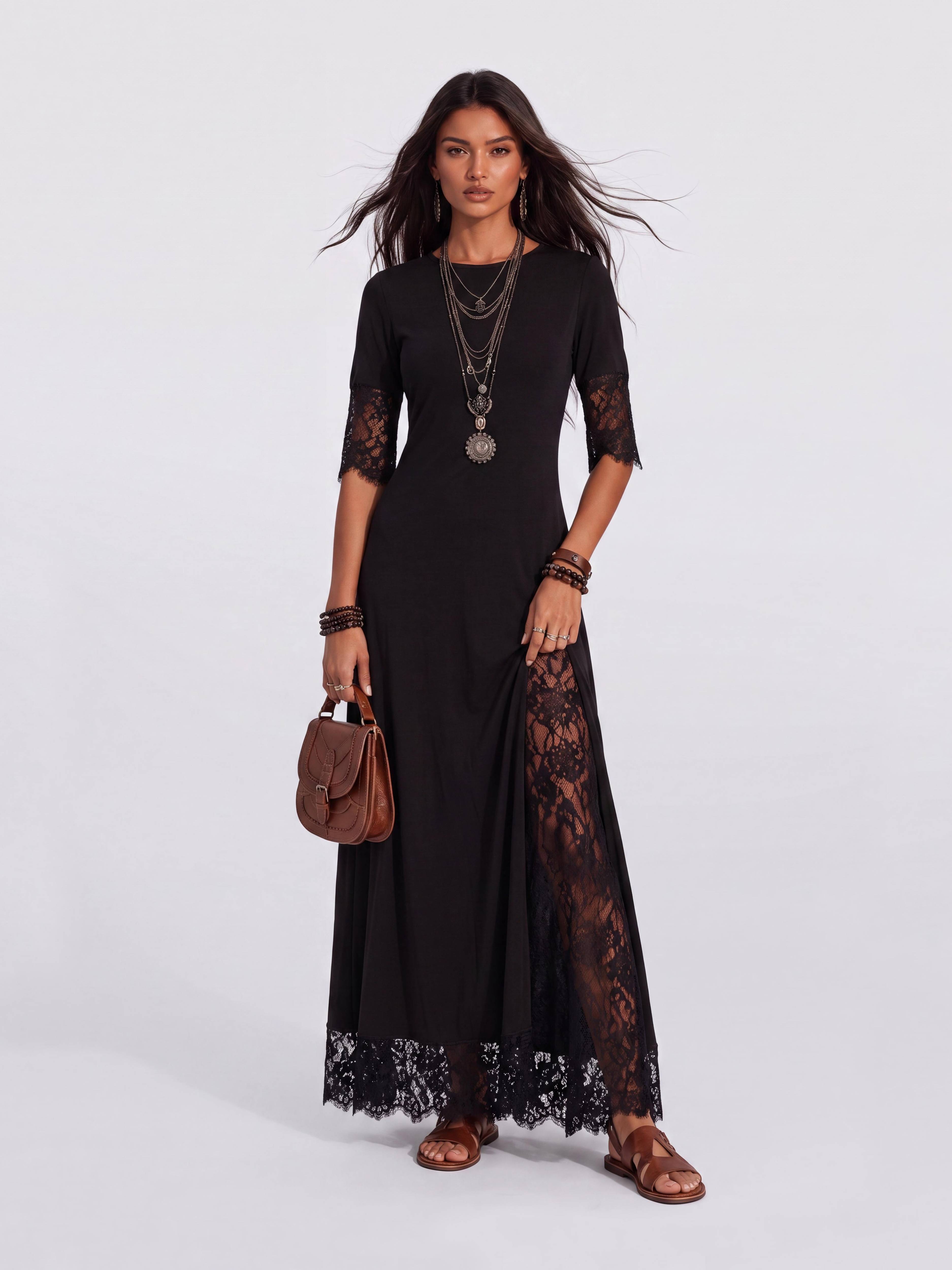 Bohemian Split Lace Dress