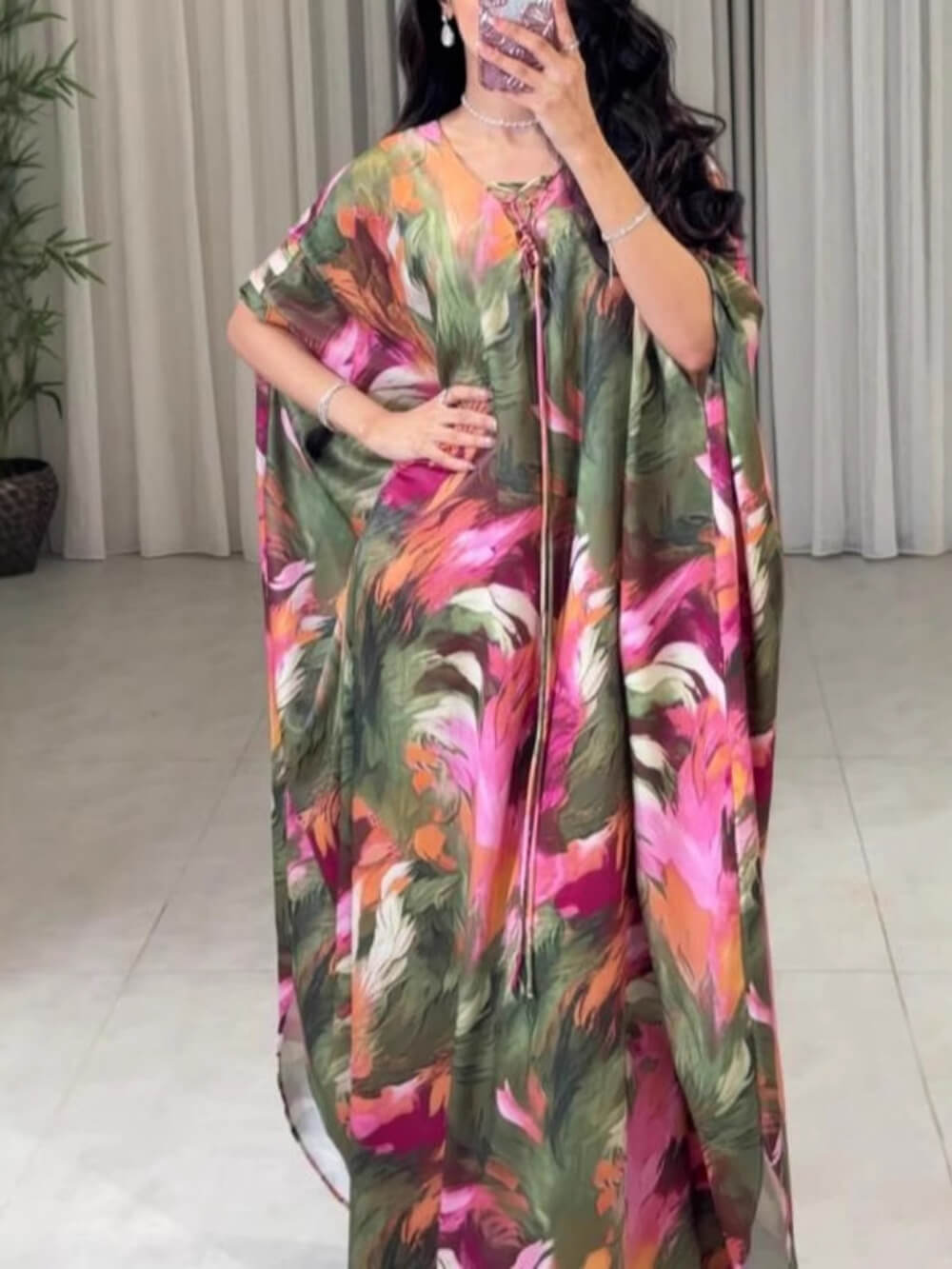 Bohemian Unique Print Kaftan Maxi Dress