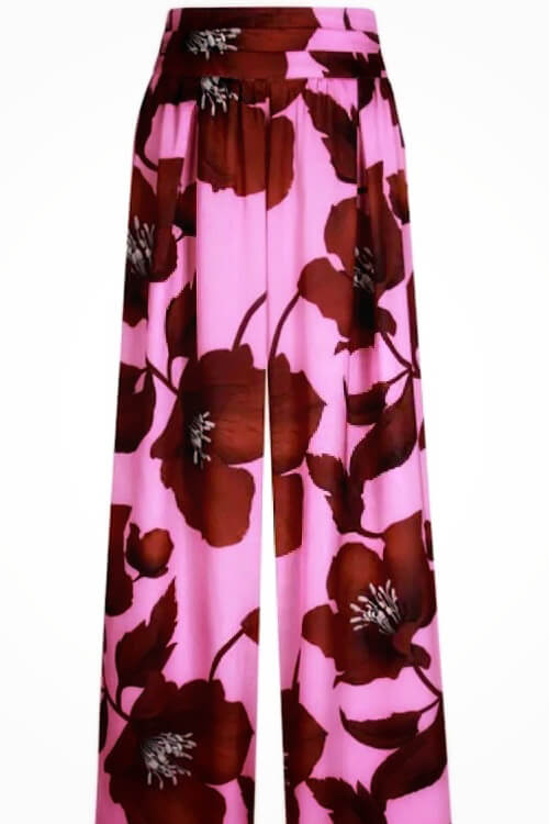 Unique Floral Print Tie-Front Loose Shirt