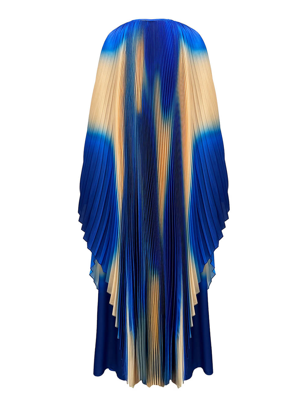 Elegant Printed Pleated Robe-Style Maxi Dress