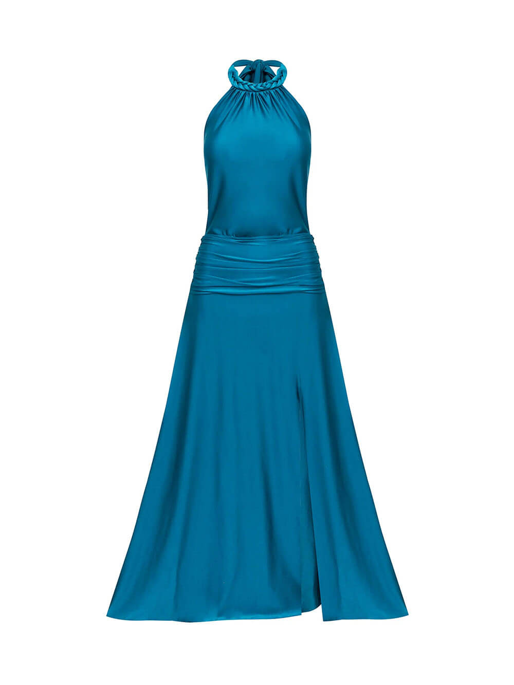 Elegant Backless Tie-Neck Party Maxi Dress