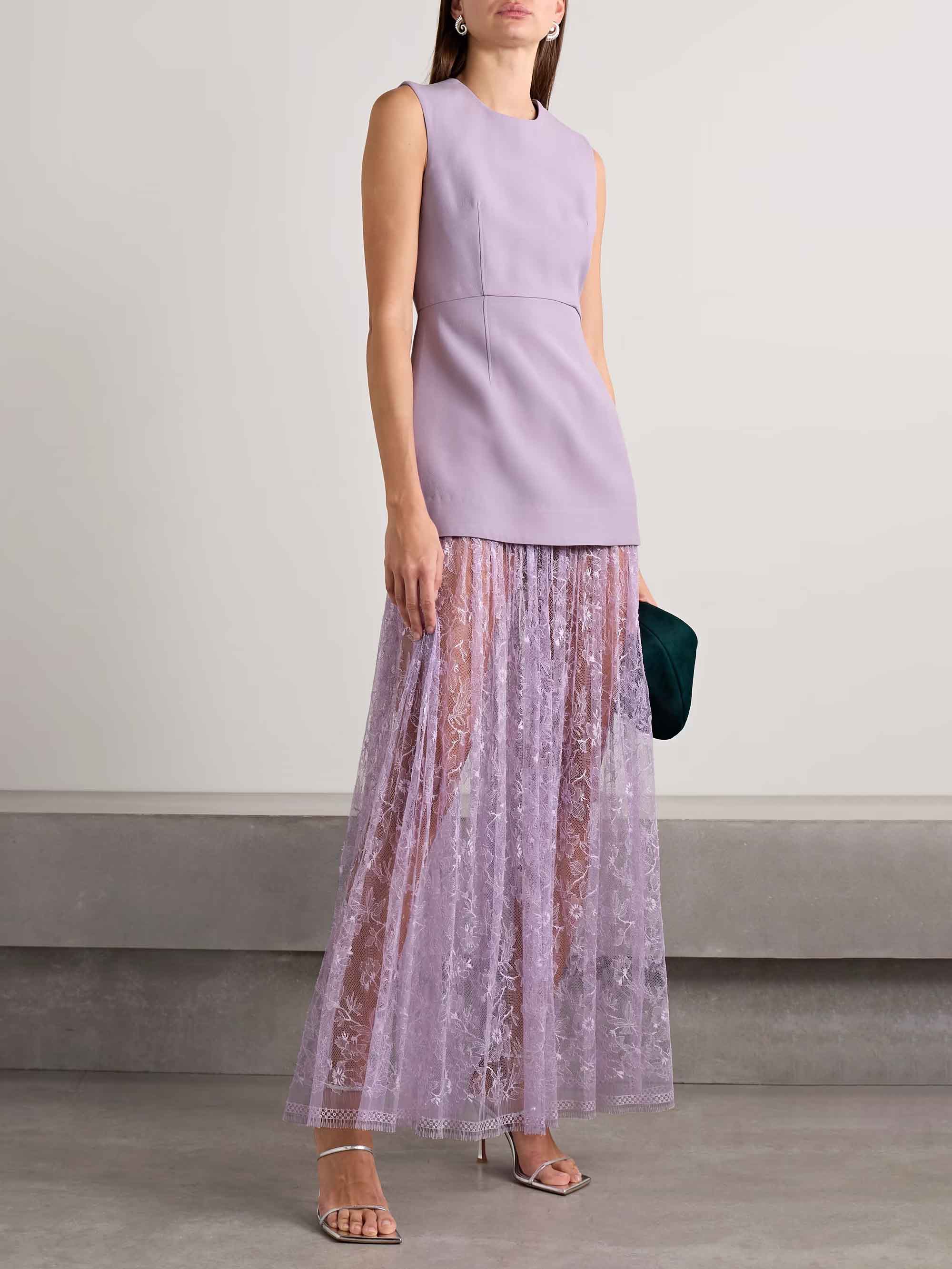 Elegant Corseted Waist Lace Maxi Dress