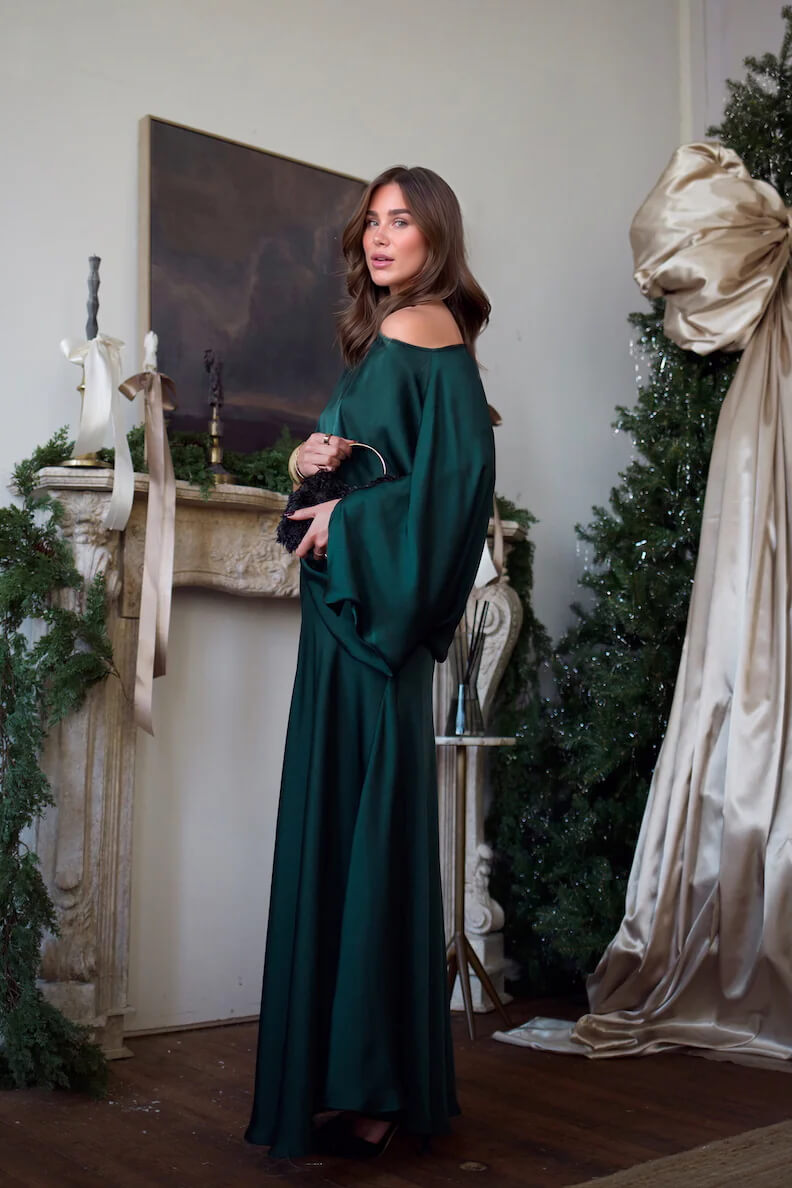 Exquisite Satin High-Waisted Maxi Skirt