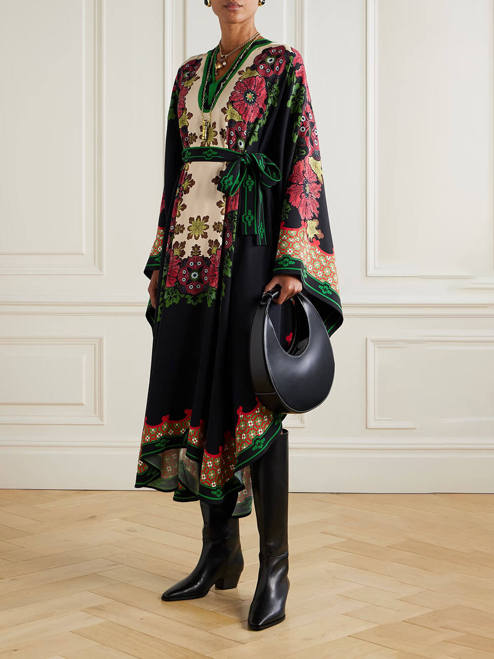 Bohemian Unique Print Asymmetrical Midi Dress