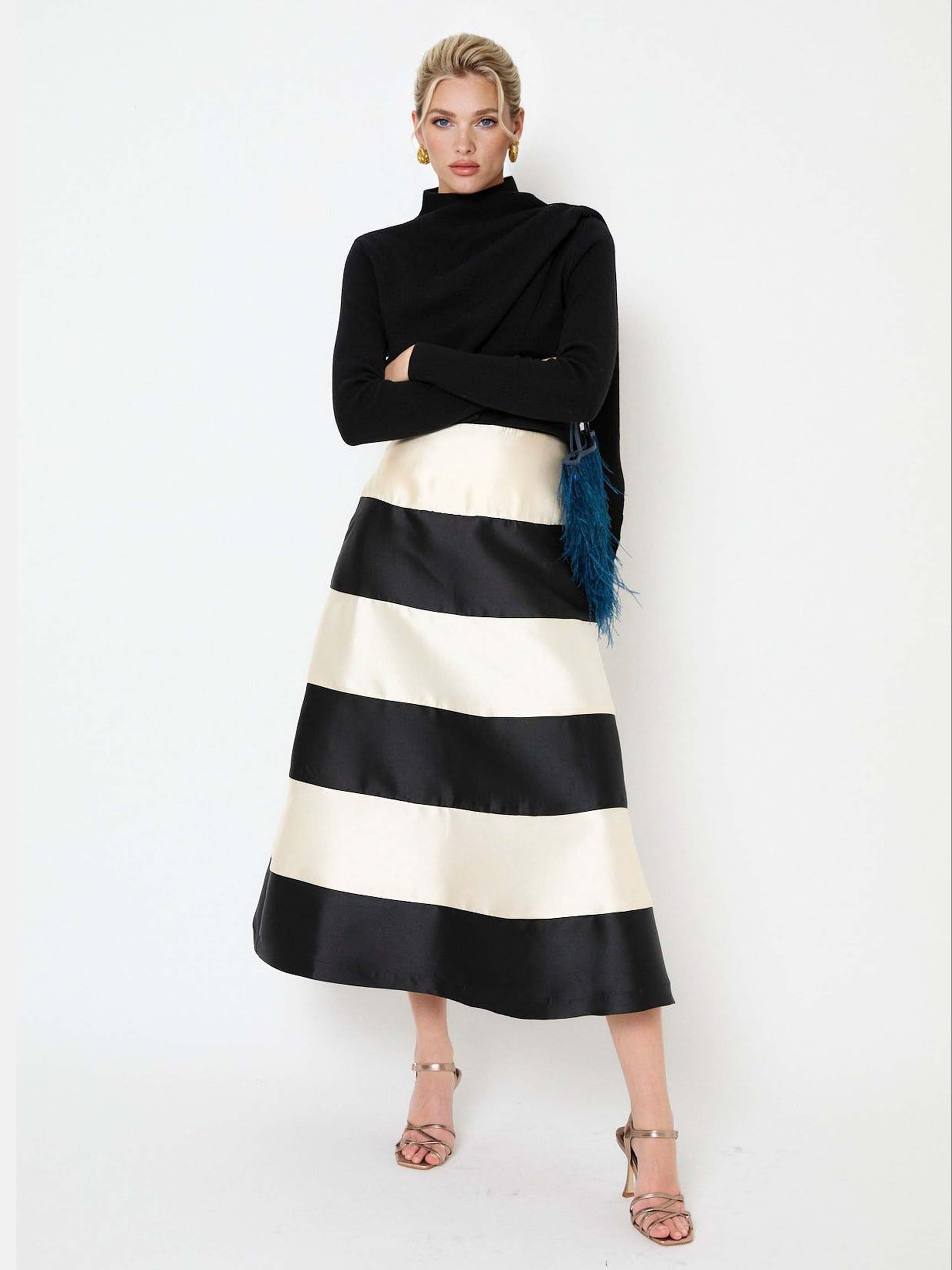Elegant Colorblock Two-Piece Dress