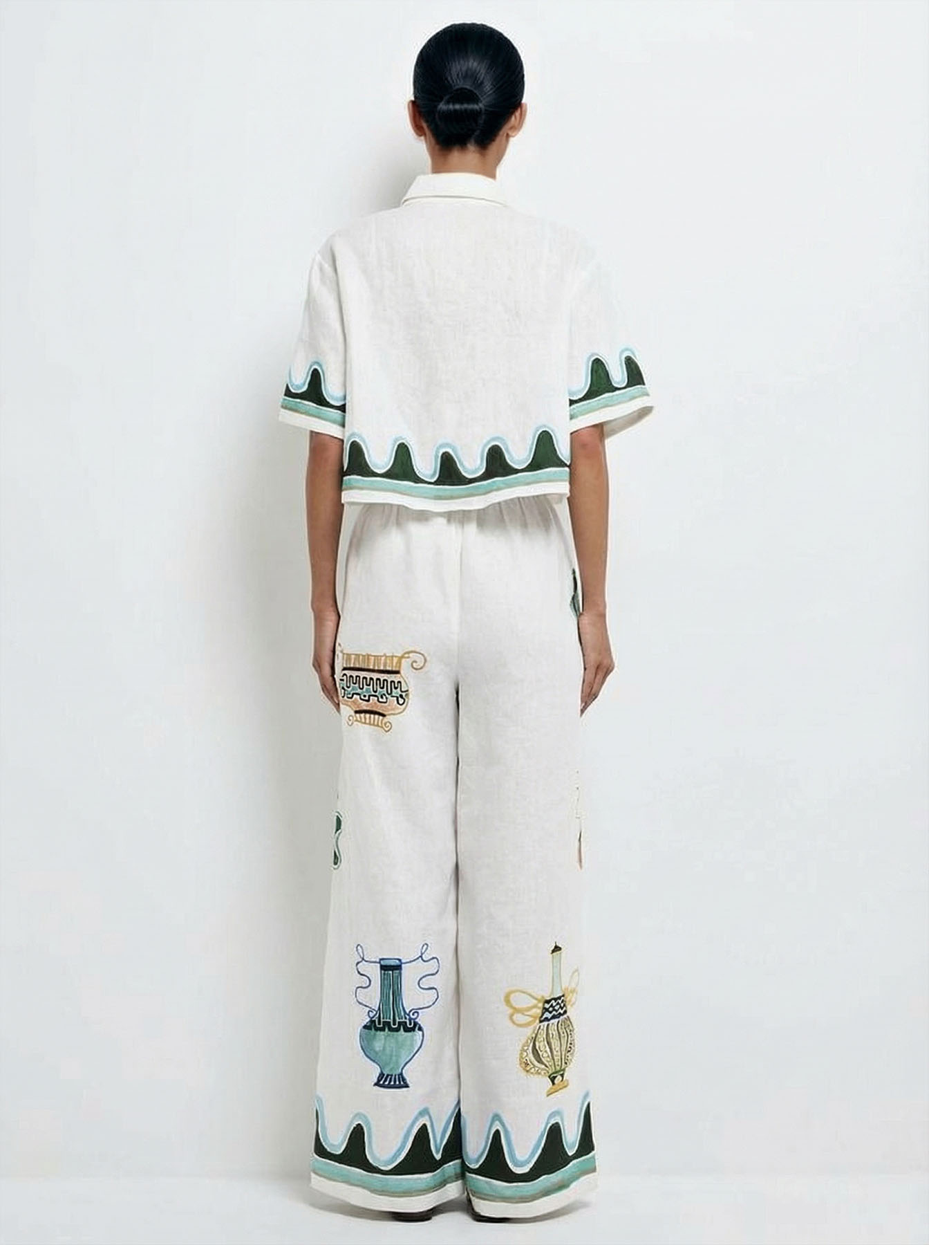 Exquisite Abstract Print Short Shirt