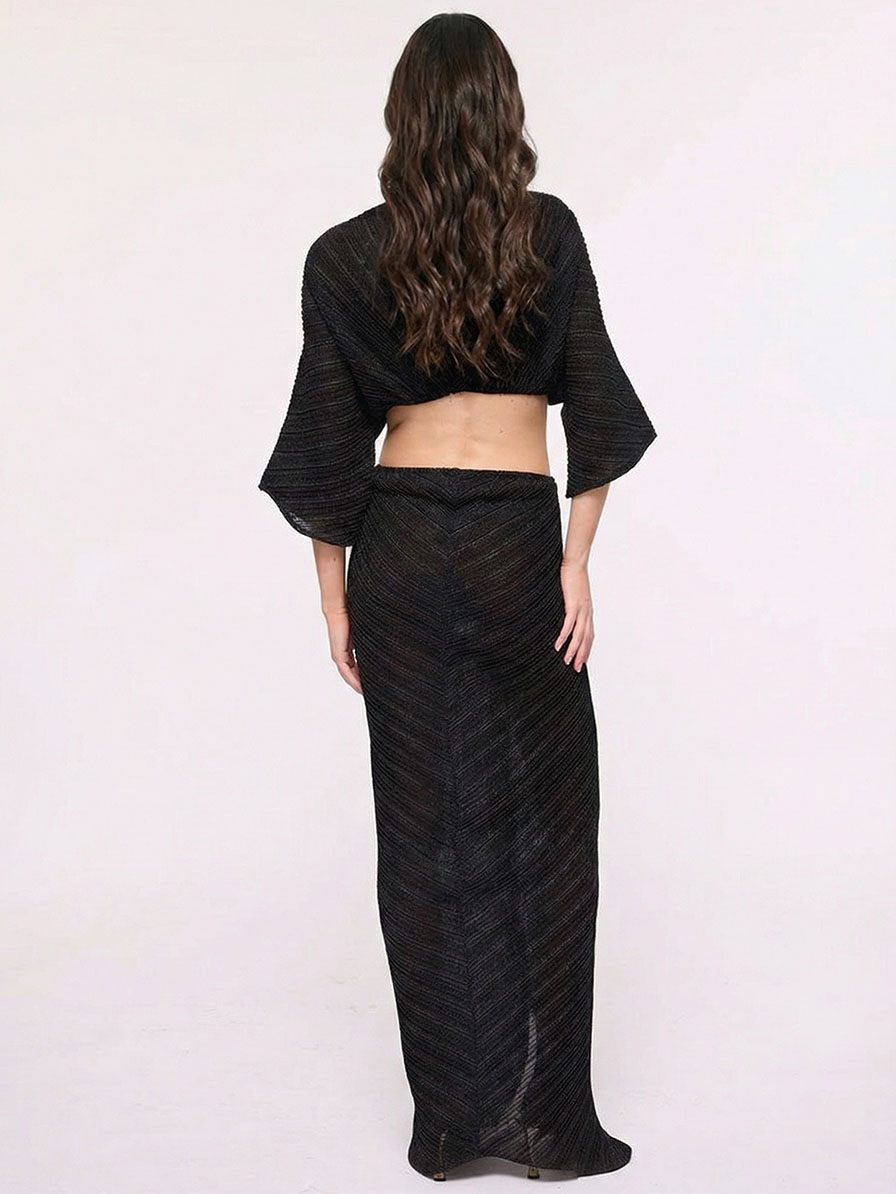 Sexy Twist-Front Cut-Out Maxi Dress