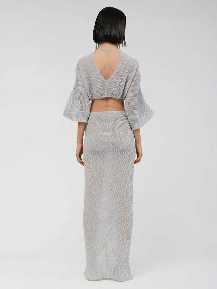 Sexy Twist-Front Cut-Out Maxi Dress