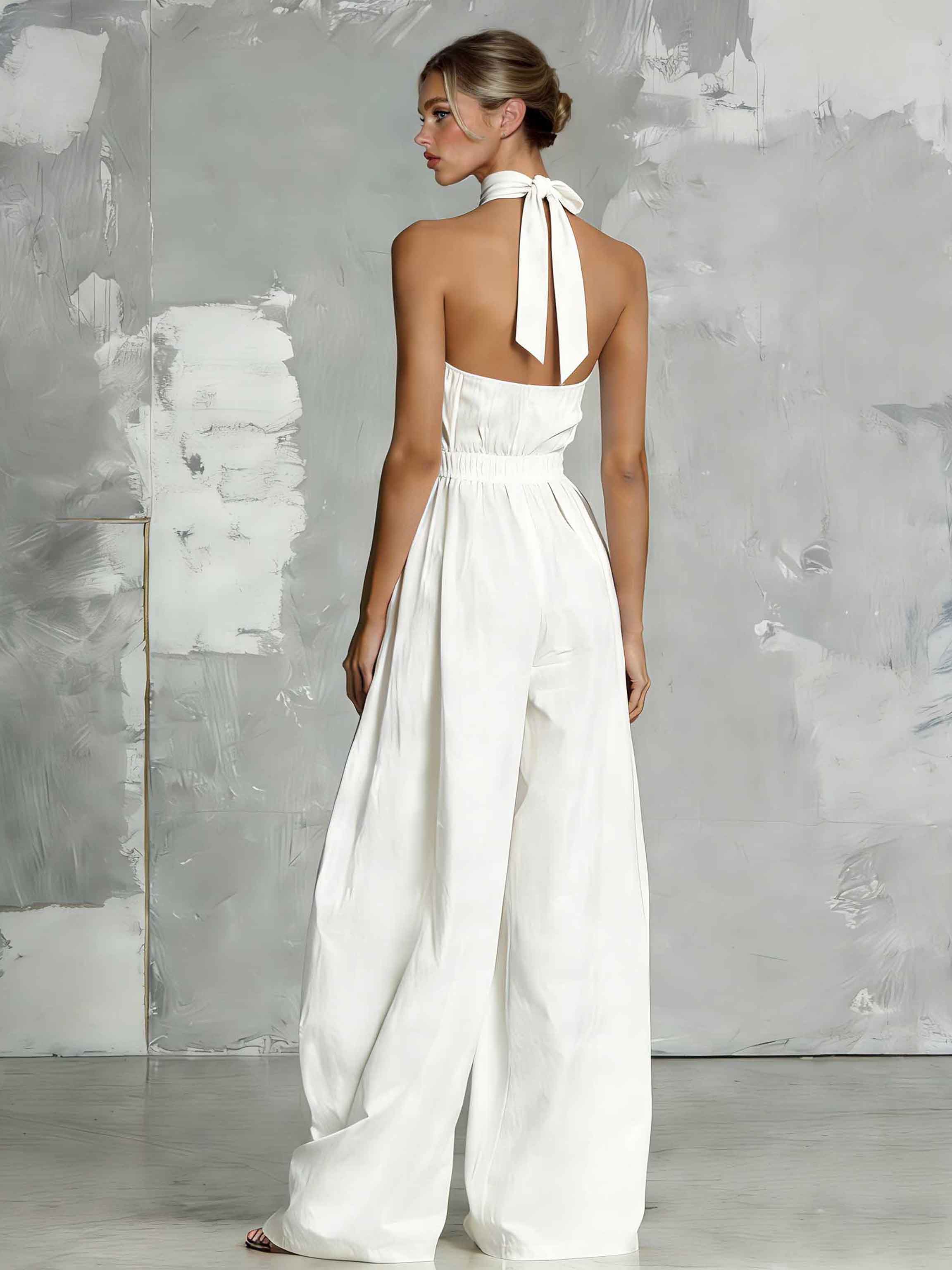 Bohemian Style Backless Jumpsuit