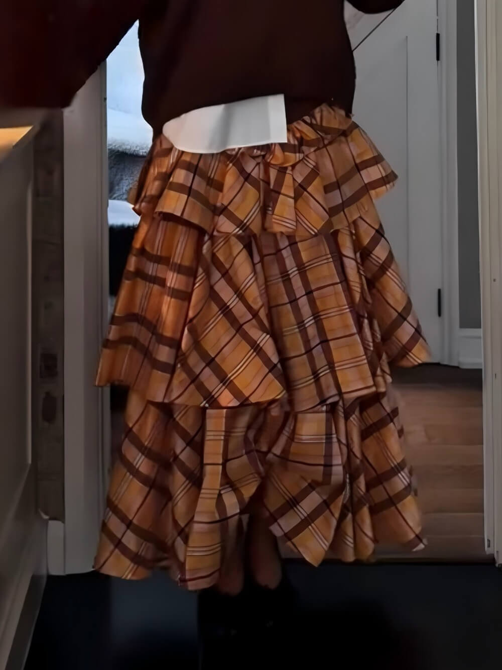 Fashion Layered Colorful Print Skirt