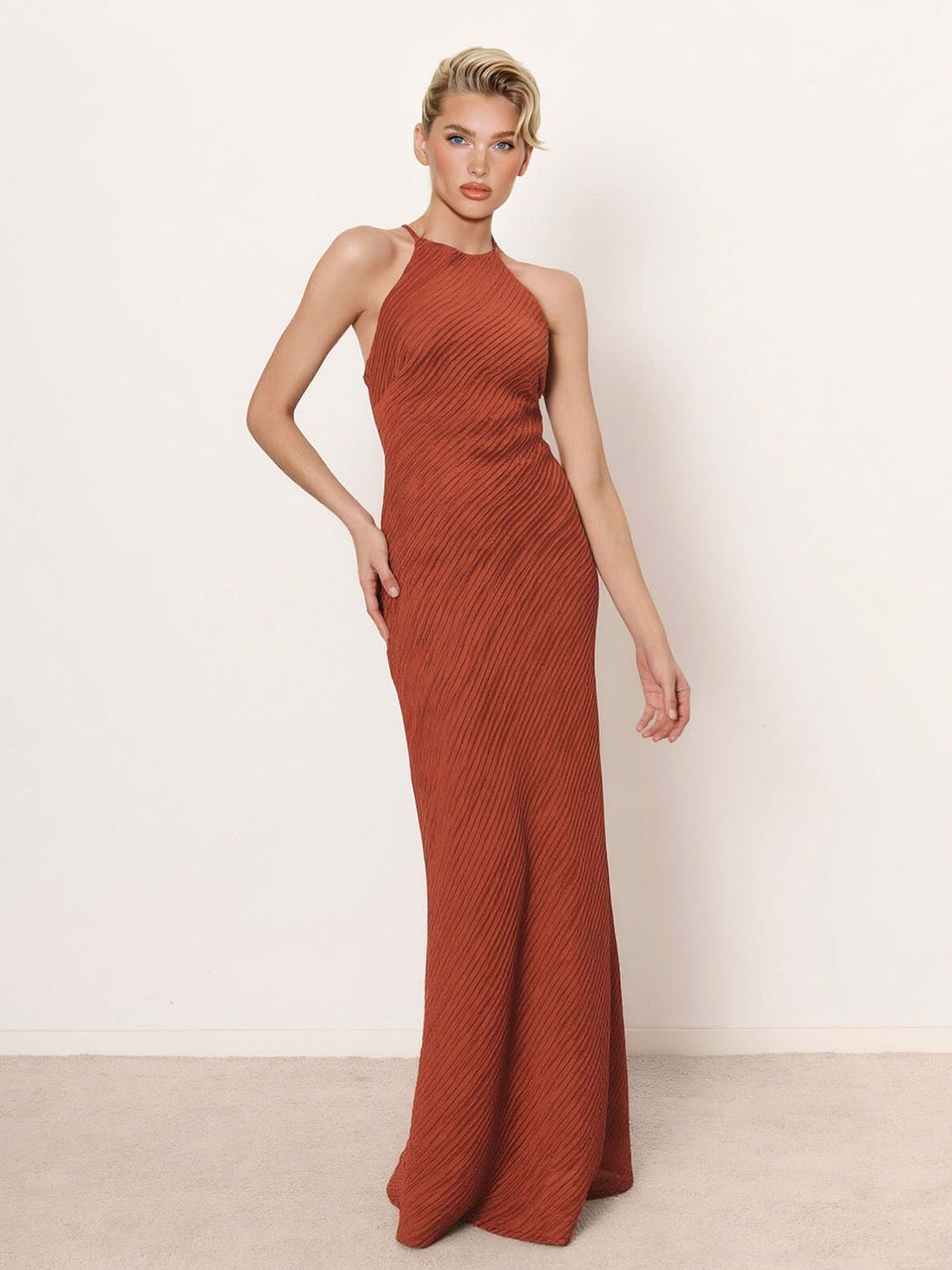 Elegant Sexy Backless Lace-Up Party Maxi Dress