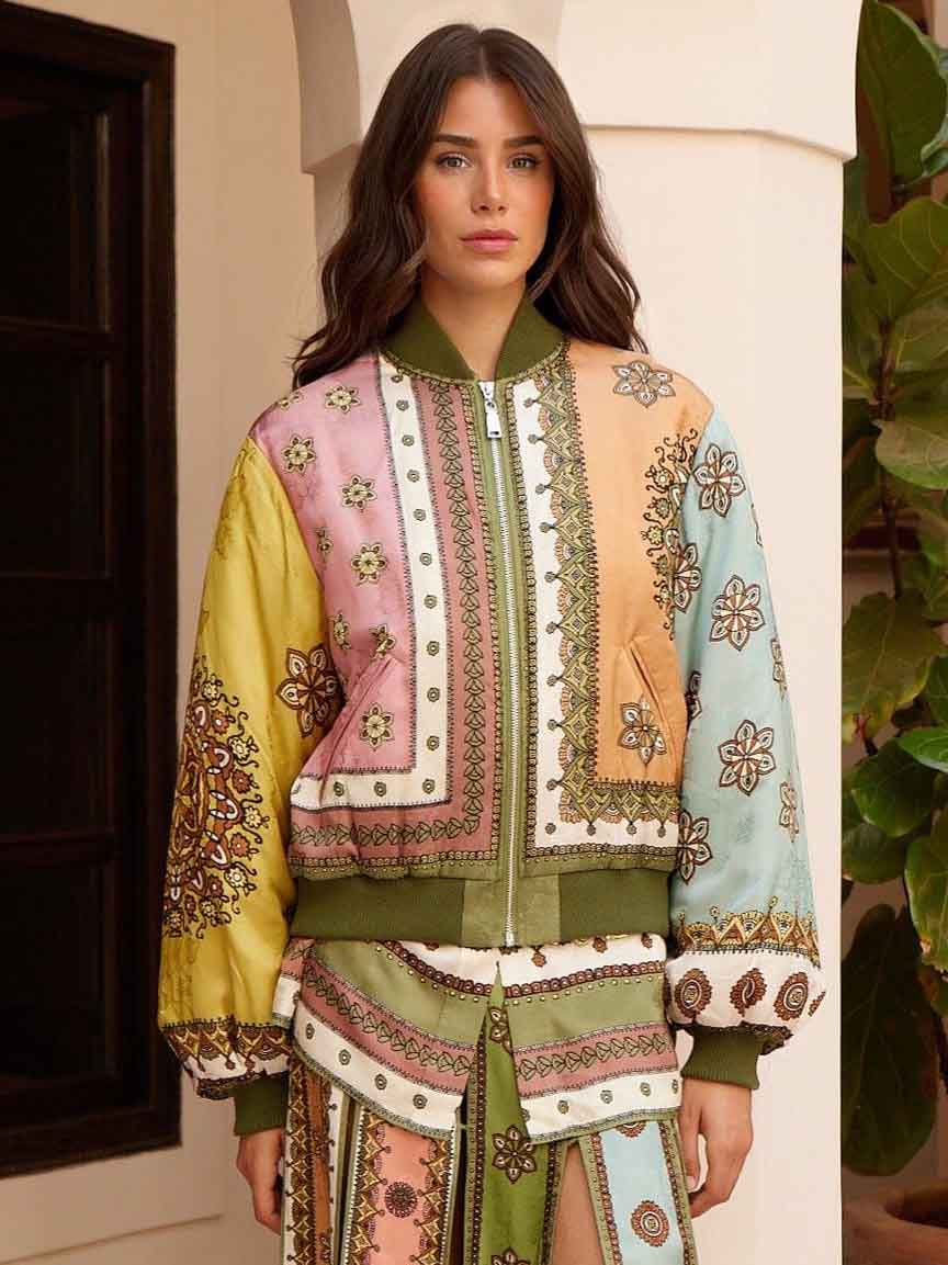 Exquisite Bohemian Print Jacket