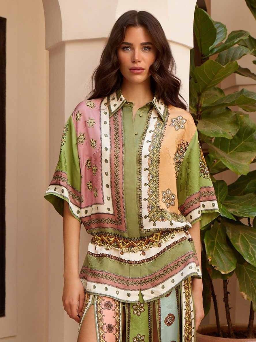 Exquisite Bohemian Print Skirt