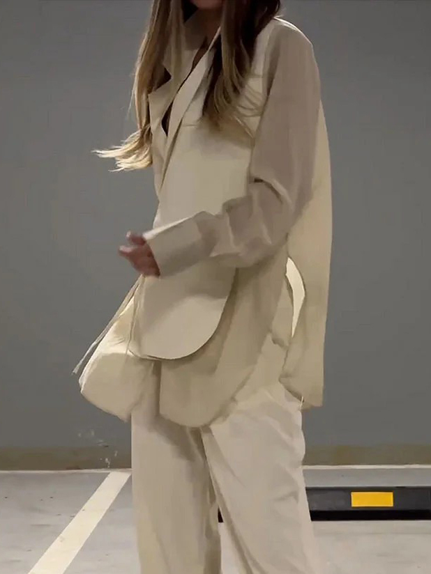 Exquisite Chiffon Patchwork Irregular Tie Shirt