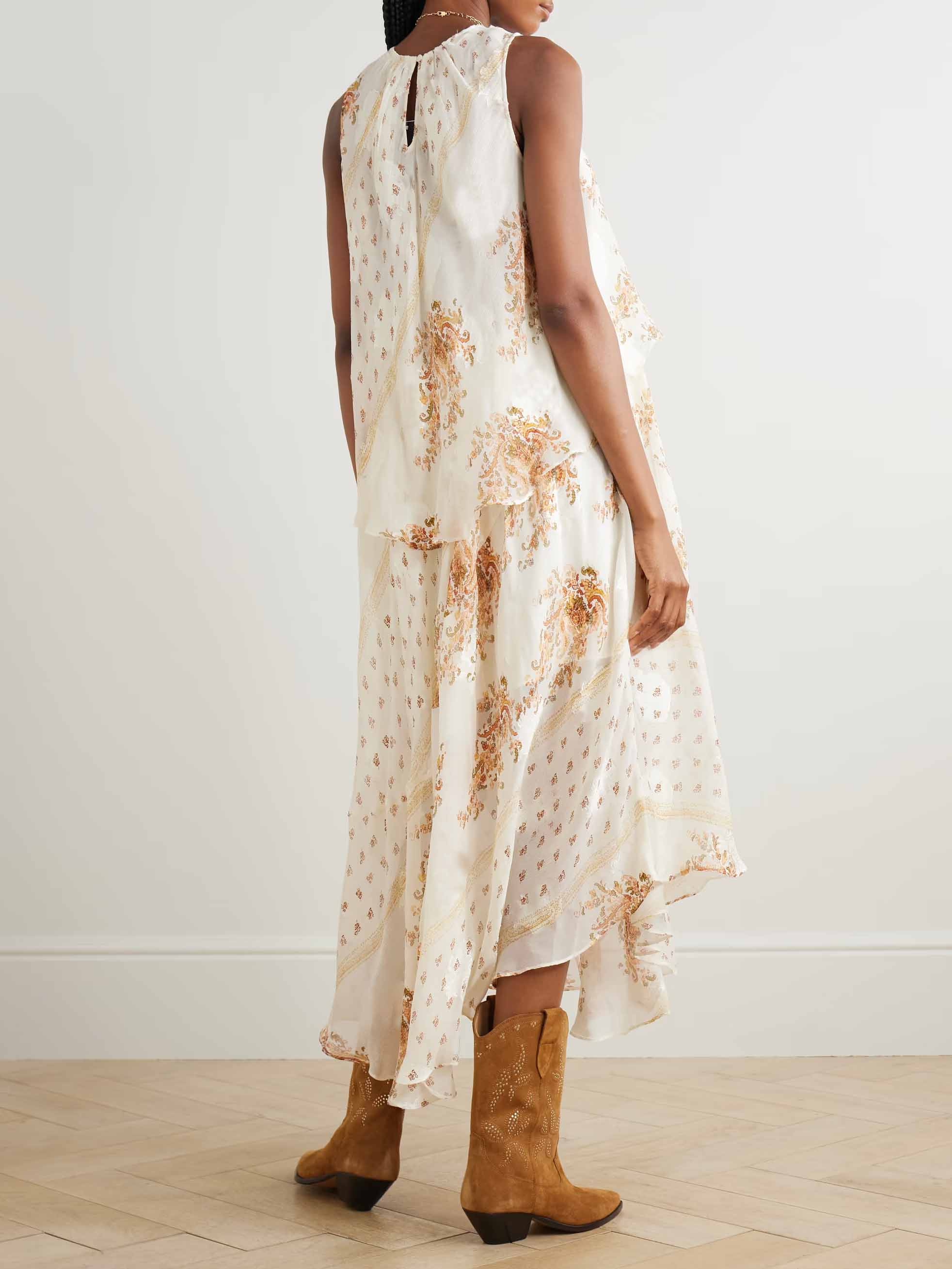 Exquisite Bohemian Print Asymmetrical Tank Top
