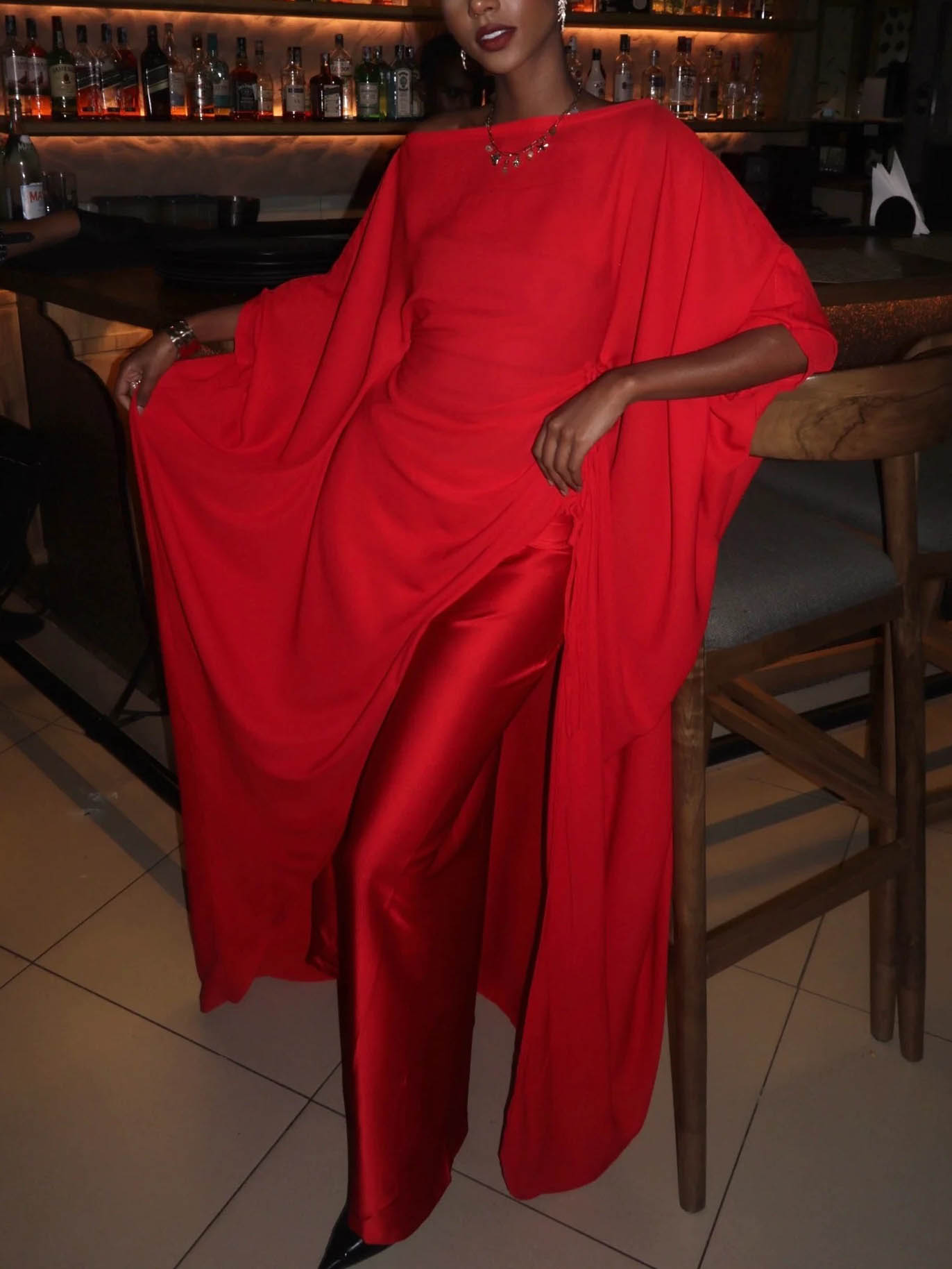 Exquisite Strapless Drawstring Two-piece Set