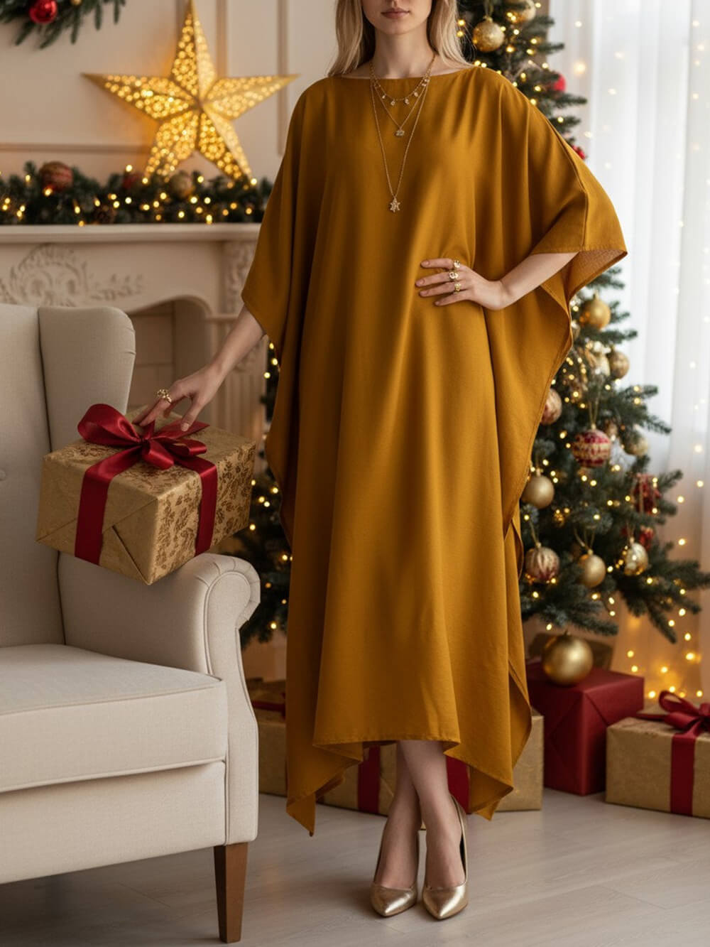 Bohemian Satin Kimono Maxi Dress