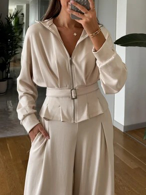 Casual Zip-up Long-sleeved Jacket